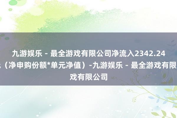 九游娱乐 - 最全游戏有限公司净流入2342.24万元（净申购份额*单元净值）-九游娱乐 - 最全游戏有限公司