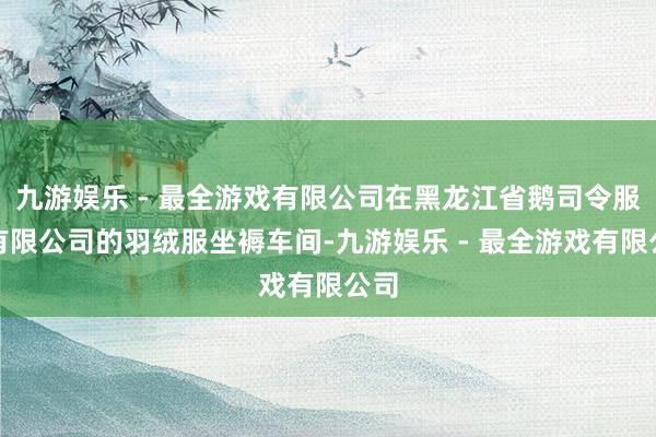 九游娱乐 - 最全游戏有限公司在黑龙江省鹅司令服装有限公司的羽绒服坐褥车间-九游娱乐 - 最全游戏有限公司