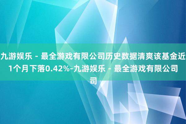 九游娱乐 - 最全游戏有限公司历史数据清爽该基金近1个月下落0.42%-九游娱乐 - 最全游戏有限公司
